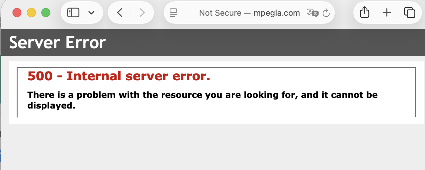 mpegla.com 500 Internal Server Error