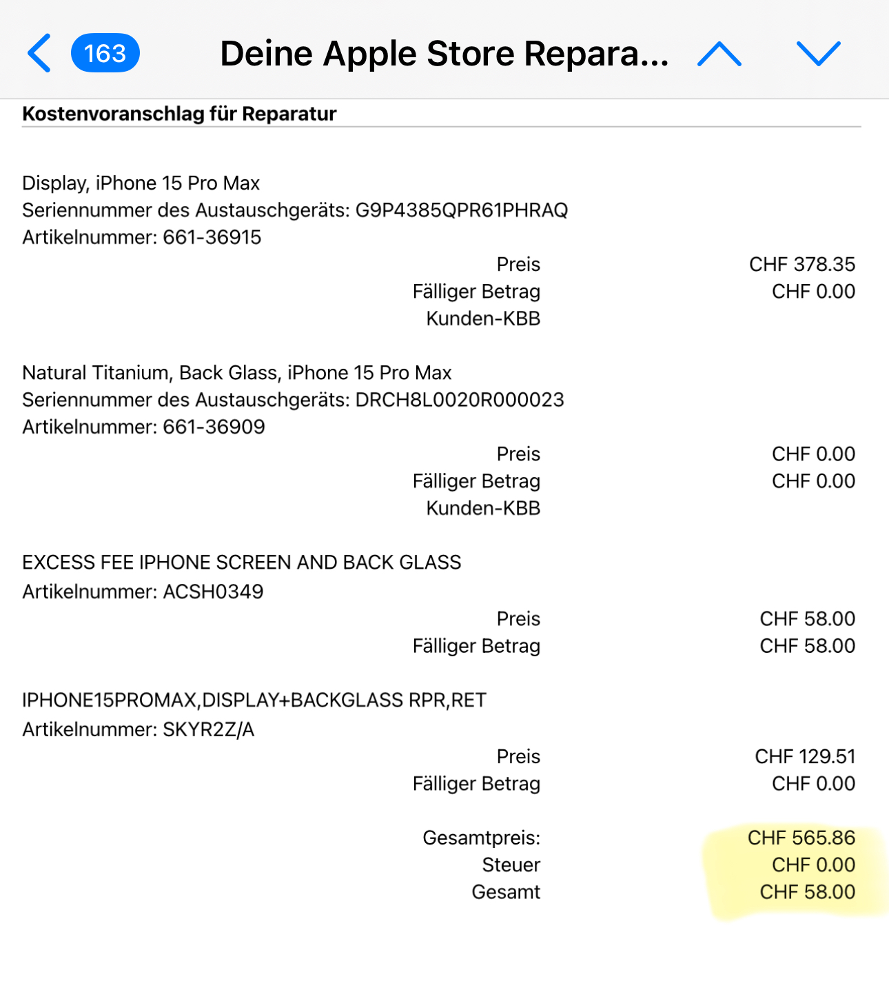 iPhone Repair Screenshot