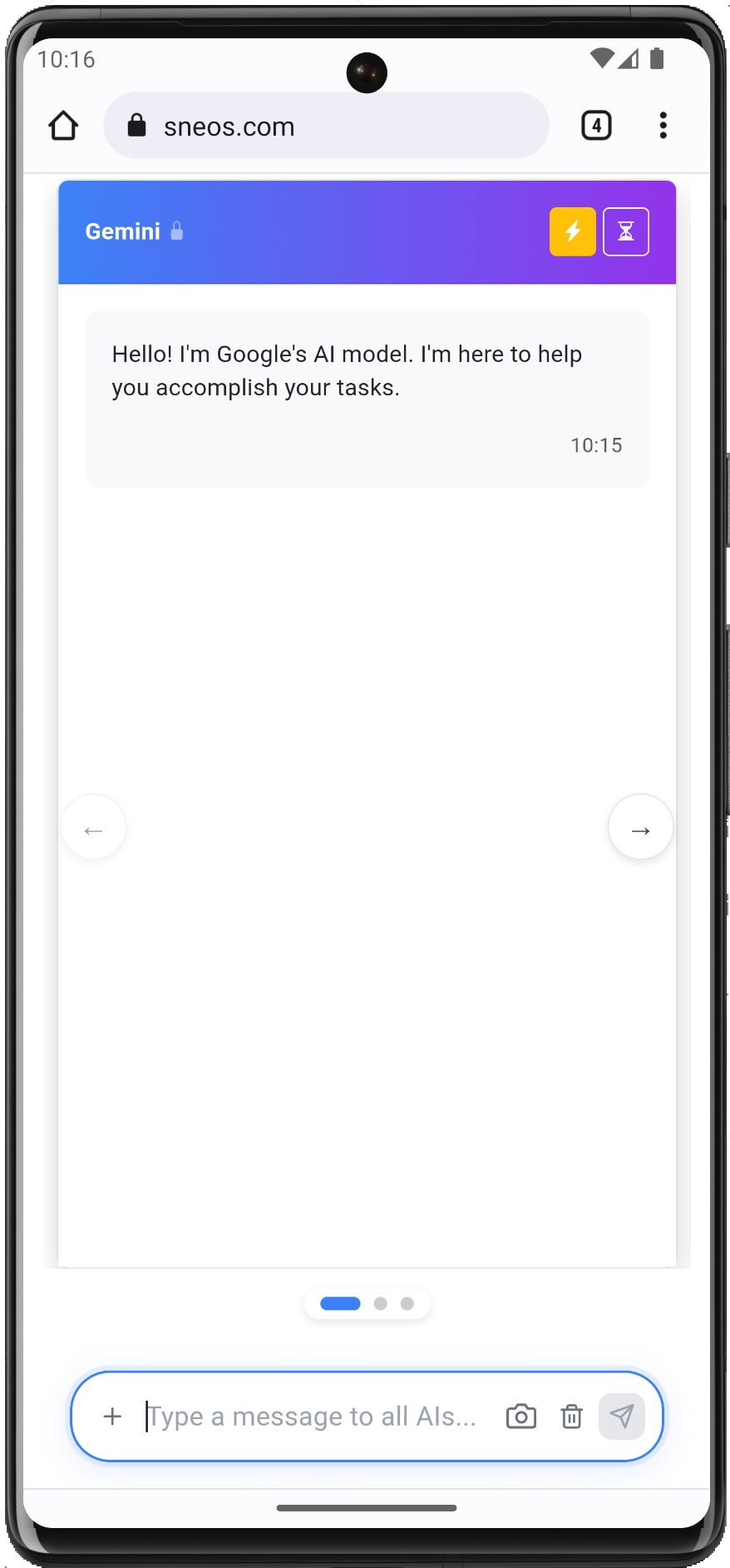 Sneos Mobile Experience